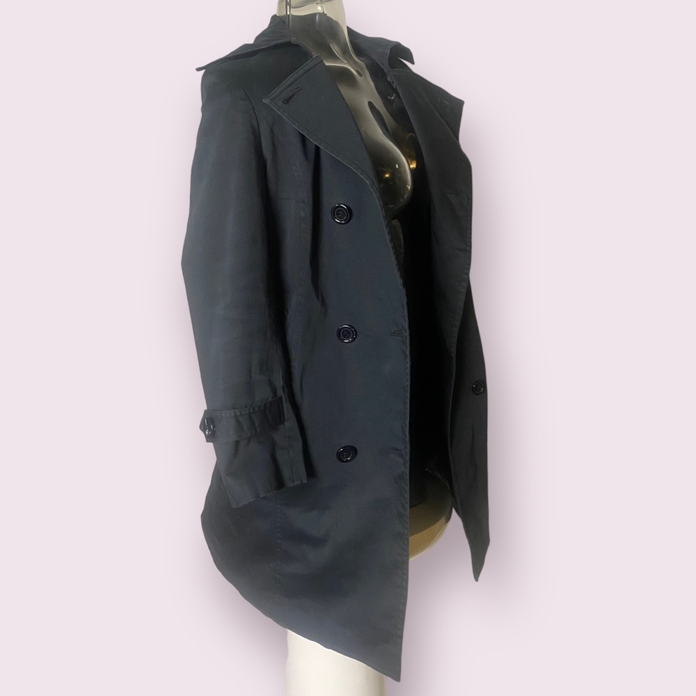 Black Double Button Long Jacket - image 5